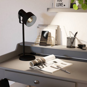 EGLO Casibare Adjustable Black Steel Table Lamp