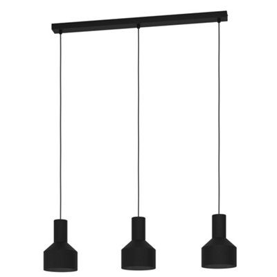 EGLO Casibare Black Steel 3-light Pendant Light