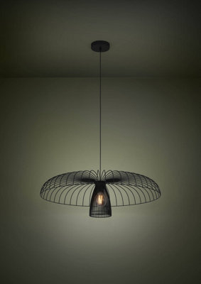 EGLO Champerico Black Wire Modern Pendant Light