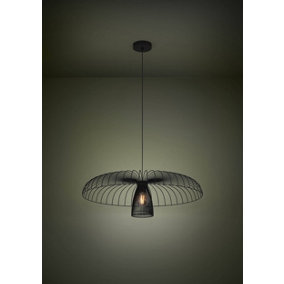 EGLO Champerico Black Wire Modern Pendant Light