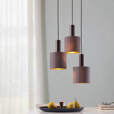 EGLO Concessa 1 Steel/Fabric Cluster Pendant Light