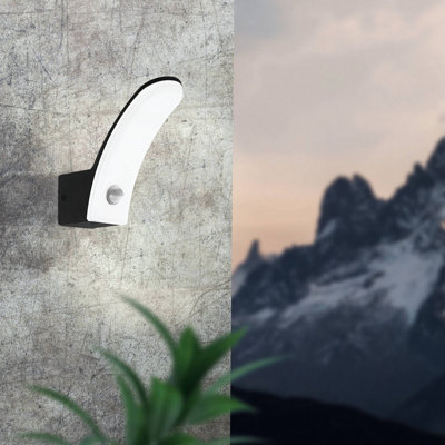 EGLO Fiumicino LED Aluminium/Plastic Outdoor Wall Light With Sensor