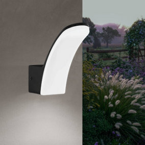 EGLO Fiumicino LED Black Aluminium/Plastic Outdoor Wall Light