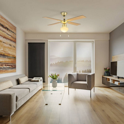 EGLO Fortaleza Bronze And Wood Ceiling Fan
