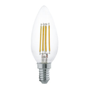 Eglo LED E14 Clear C35 Lightbulb 2700K - Pack of 4