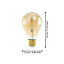 Eglo LED E27 A75 Amber Coloured Lightbulb 2200K - Pack of 4