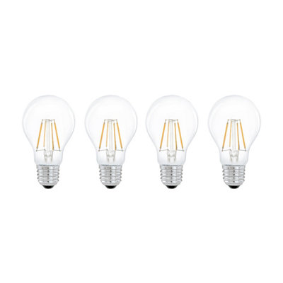 Eglo LED E27 Clear Lightbulb 2700K - Pack of 4