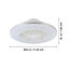 EGLO Lovisca White/Silver Ceiling Fan With Light