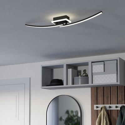 EGLO Lungolago Black Steel Minimalist Ceiling Light 901217