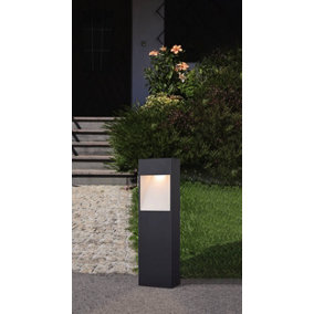 Eglo Manfria Grey Metal IP44 Pedestal Outdoor Lamp, (D) 13.5