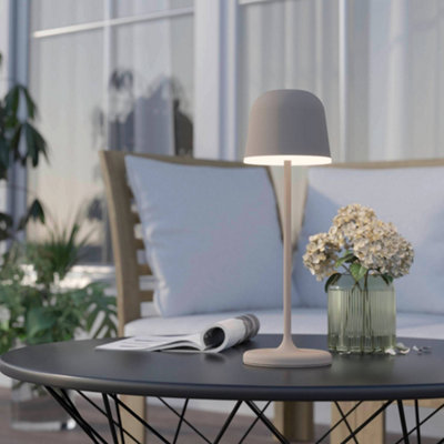 EGLO Mannera Steel Sandy & White Touch Dimmer Table Lamp