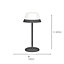 EGLO Meggiano Modern Grey & White RGB Touch Dimmer Table Lamp
