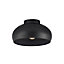 EGLO Mogano 2 Domed Black Semi- Flush Ceiling Light