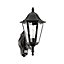 EGLO Navedo Black And Clear Metal And Glass IP44 Outdoor Wall Light with Motion Sensor, (D) 20cm