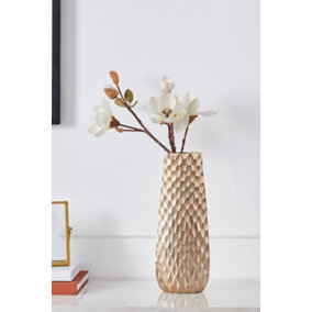 EGLO Nilgaut Brushed Brass Aluminium Vase - Modern Elegant Home Décor (H) 31cm