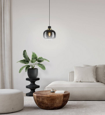 Eglo black pendant deals light