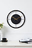 EGLO Okazki Black/Brass Skeleton Wall Clock