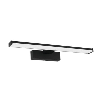 EGLO Pandella 1 Black Plastic Integrated LED IP44 Bathroom Mirror Wall Light, (L) 40cm