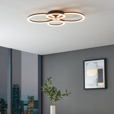 EGLO Parrapos-Z Modern Black Steel Smart Control, Colour Changing ...