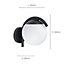 EGLO Prata Vecchia Black And White Metal And Plastic IP44 Outdoor Wall Light, (D) 20cm