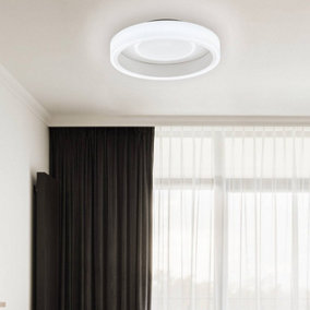 EGLO Remidos LED White Plastic/Steel Flush Ceiling Light