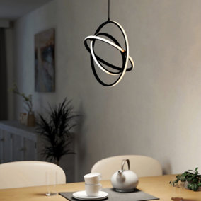 EGLO Retornio Black & White Metal LED Pendant Light