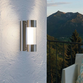 EGLO Robledo Cylindrical Steel/Plastic LED Outdoor Wall Light