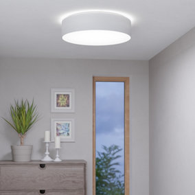 Eglo Romaro-Z White Fabric Smart Control, Colour Changing Ceiling Light, (D) 57cm