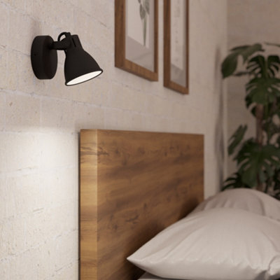 EGLO Seras 2 Black Steel Wall Spotlight