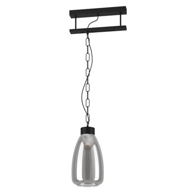 EGLO Single Pendant Light E27 Black BRICKFIELD (21)