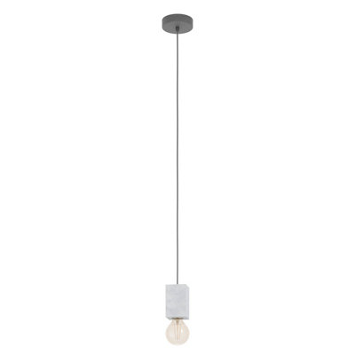 EGLO Single Pendant Light E27 Black Grey PRESTWICK 3 (21)