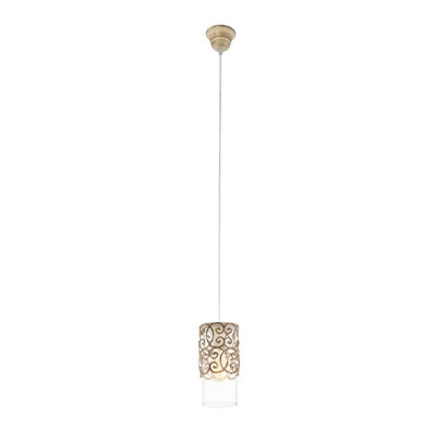 EGLO Single Pendant Light E27 Brown CARDIGAN (21)