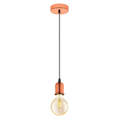 EGLO Single Pendant Light E27 Copper YORTH (21)