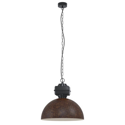 EGLO Single Pendant Light E27 Red Brown Black ROCKINGHAM (21)