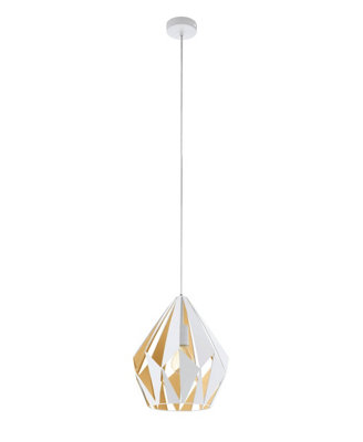 EGLO Single Pendant Light E27 White CARLTON 1 (21)