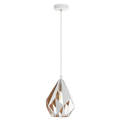 EGLO Single Pendant Light E27 White Gold CARLTON 1 (21)