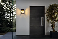 Eglo Soncino Black Metal IP44 Outdoor Wall Light, (D) 26.5cm
