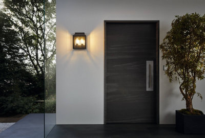 Eglo Soncino Black Metal Ip44 Outdoor Wall Light, (d) 26.5cm 