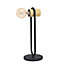 EGLO Table Lamp Black/Wood CHIEVELEY (21)