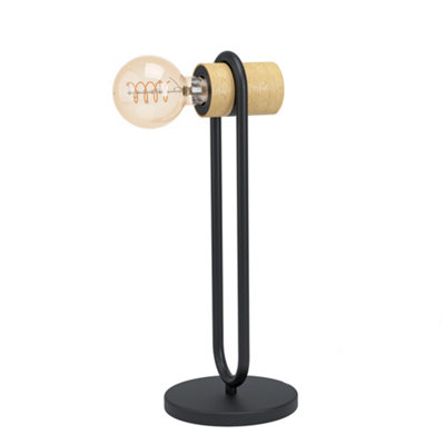 EGLO Table Lamp Black/Wood CHIEVELEY (21)