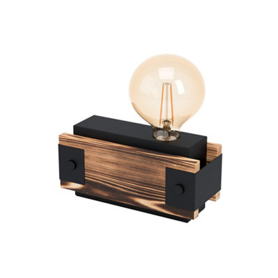 EGLO Table Lamp Black/Wood LAYHAM (21)