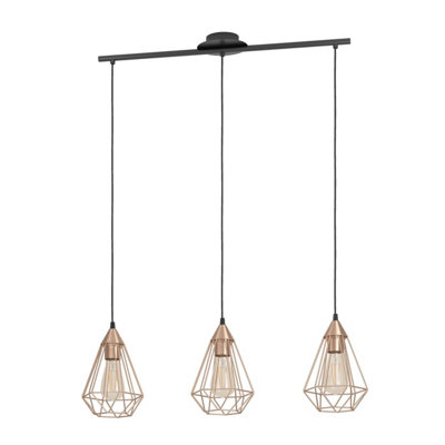 EGLO Tarbes 3 light Copper Pendant light (21)