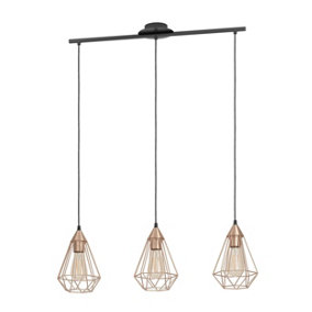 EGLO Tarbes 3 light Copper Pendant light (21)