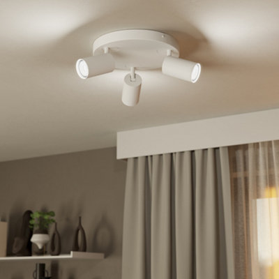 EGLO Telimbela-Z White Smart Control, Colour Changing 3 Light GU10 Ceiling Spotlight