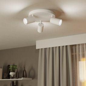 Eglo Telimbela-Z White Smart Control, Colour Changing 3 Light GU10 Ceiling Spotlight