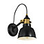 EGLO Thornford Black And Bronze Metal Table Lamp, (D) 25cm