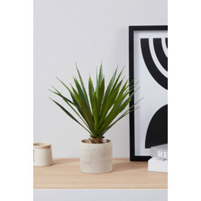 EGLO Tobetsu Artificial Succulent With Grey Plastic Pot