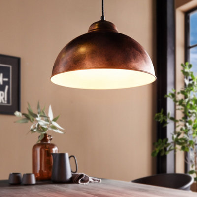 Eglo Truro 2 Antique Copper Industrial Pendant Light