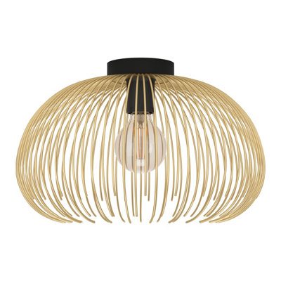 EGLO Venezuela Gold Wire Ceiling Light, IP20, E27, Stylish Art-Deco Design - (D) 385mm