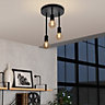 EGLO Wilmcote 3-Light Black Metal Ceiling Light - Contemporary Design (D) 28cm